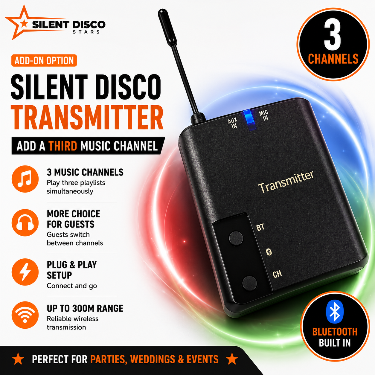 Silent Disco Transmitter (Additional Hire)