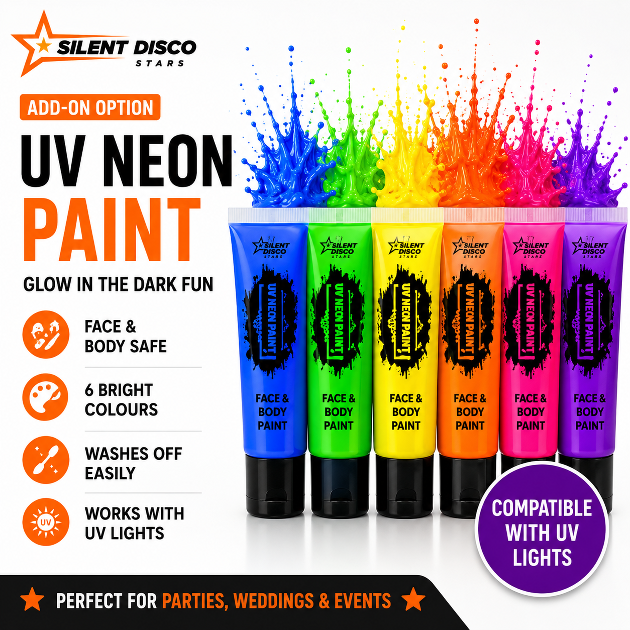 UV Neon Face and Body Paint