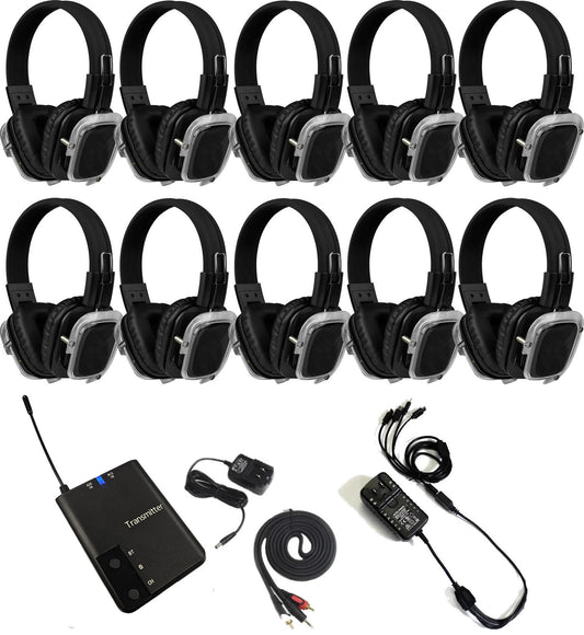 Silent Disco System - x10 headphones with Transmitter