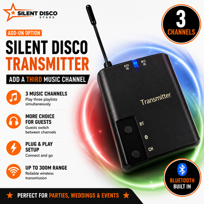 Silent Disco Hire - 10 to 600 Headsets